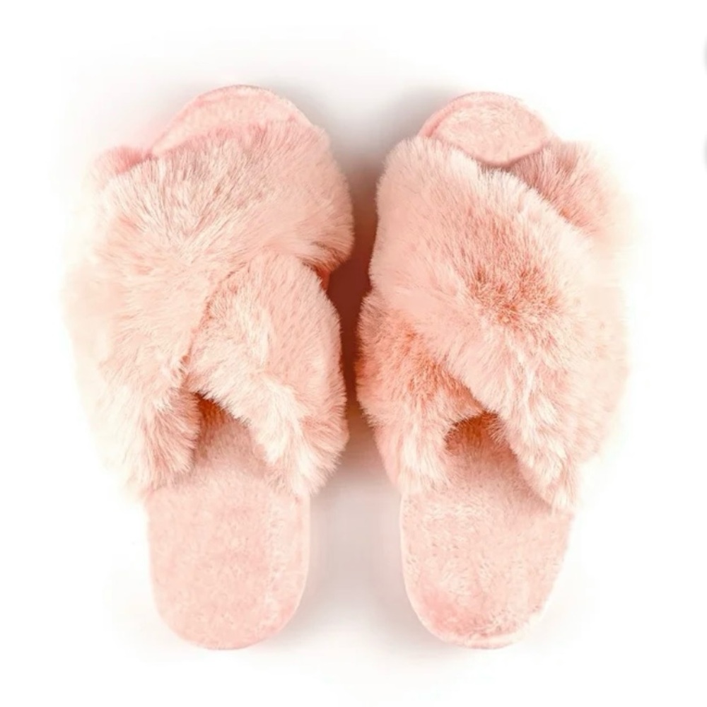 Jezebel Fluffy Pink Slippers Medium